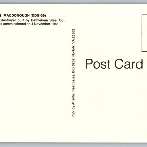 Postcard  Unposted  Warships [Destroyers] Lot of 8 Historic Collection #1166 - Picture 16 of 16